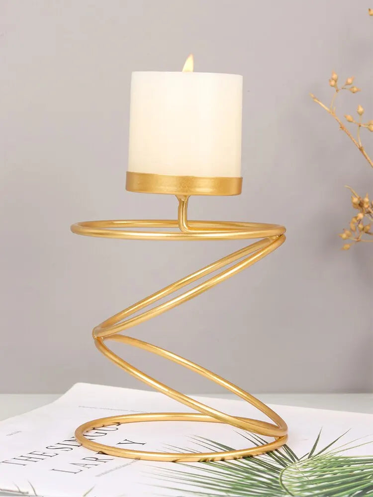 Luxury Gold Metal Candle Holder