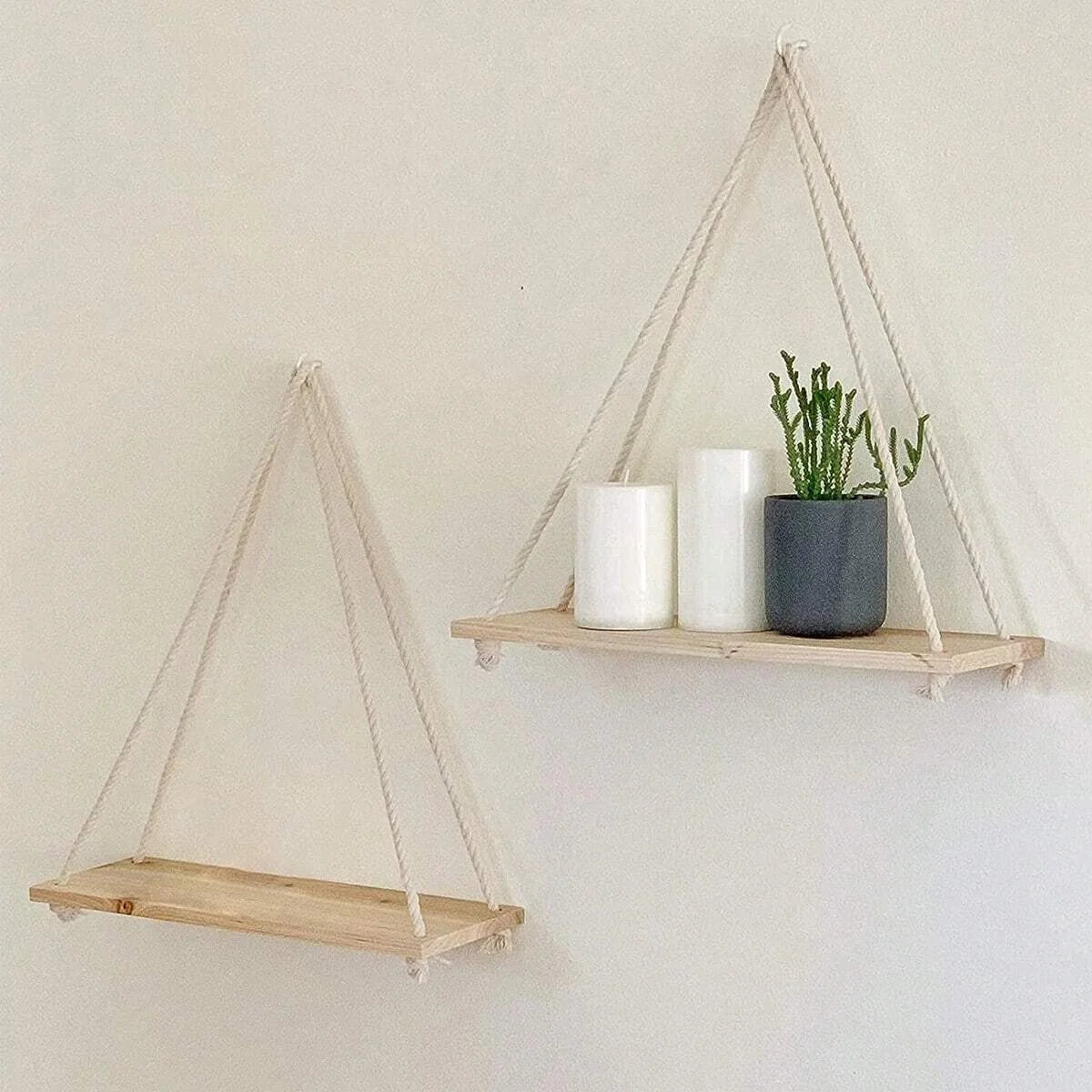 Wooden Hanging Swing Shelf