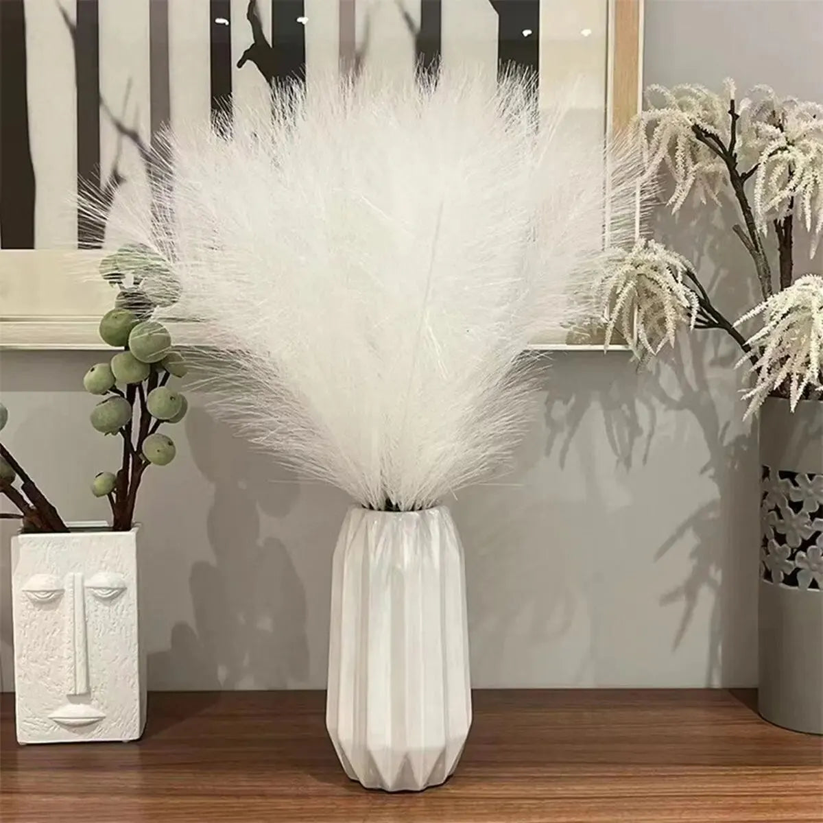 Artificial Fluffy Pampas Grass Decor