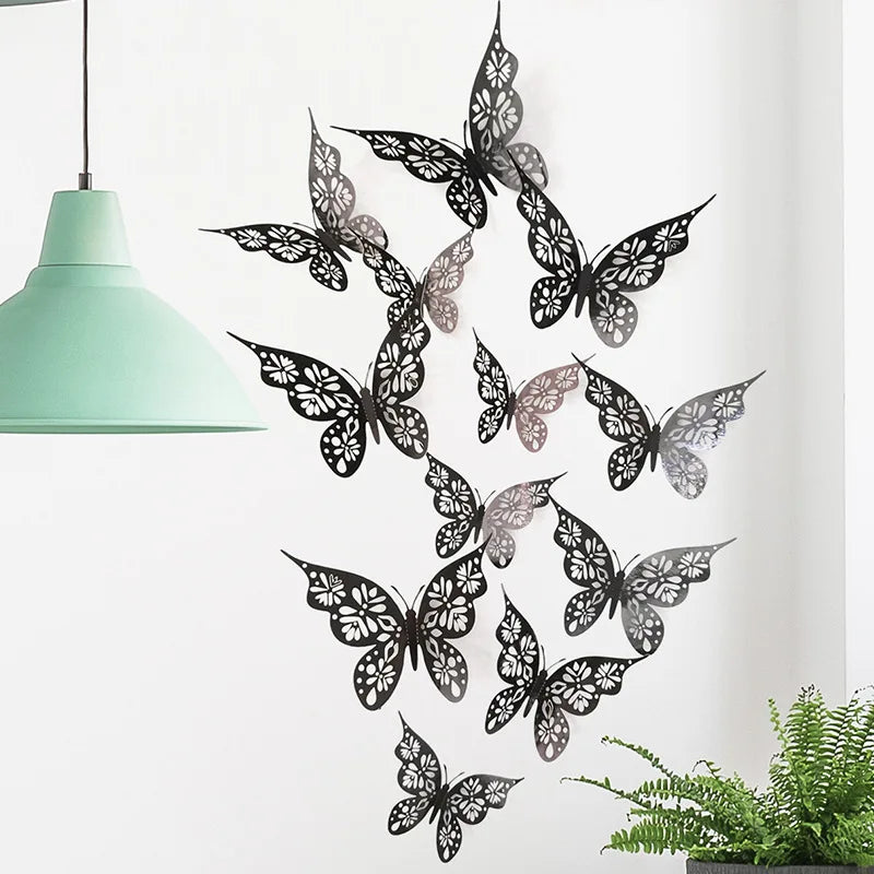 3D Hollow Butterfly Wall Stickers