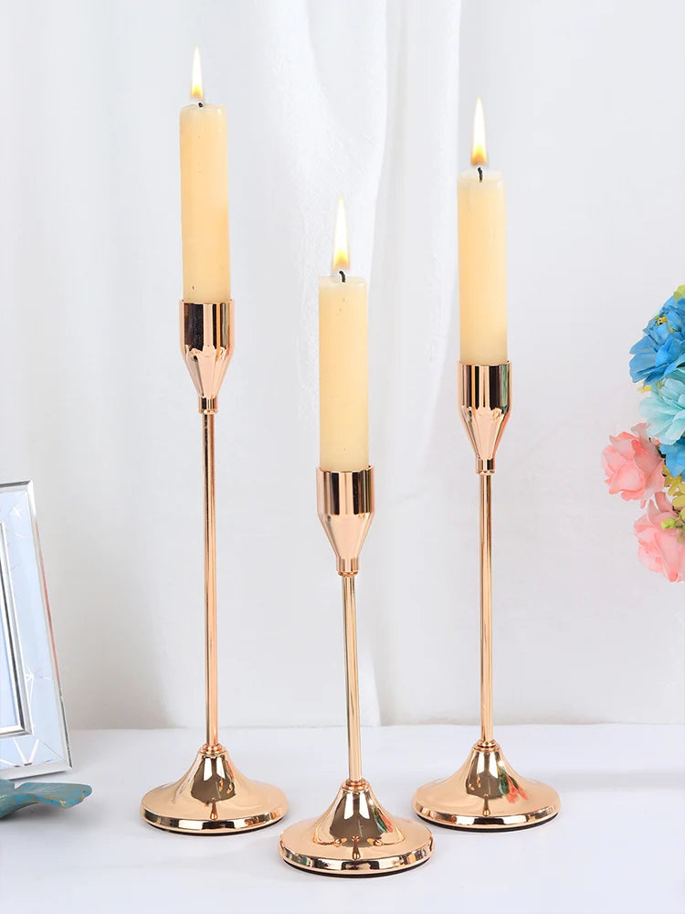 Elegant Metal Candle Holder Set