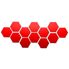 3D Hexagon Acrylic Mirror Stickers