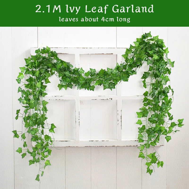 2.1M Artificial Ivy Garland Decor