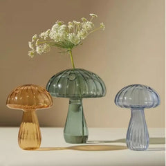 Jelly Color Mushroom Glass Vase