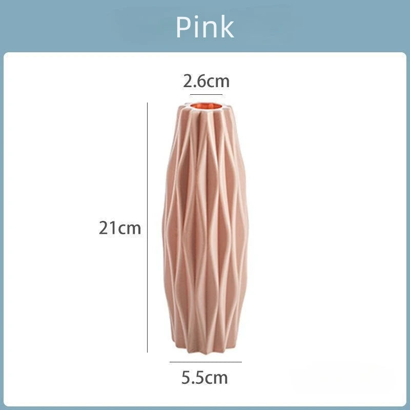 Diamond-Cut Plastic Vase Decor