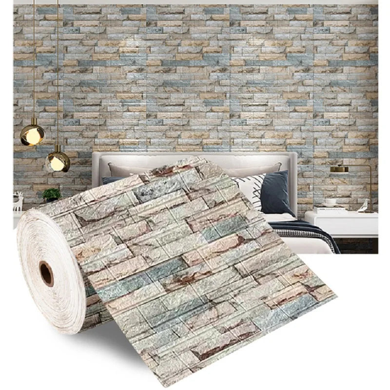 3D Soft Foam Brick Wallpaper