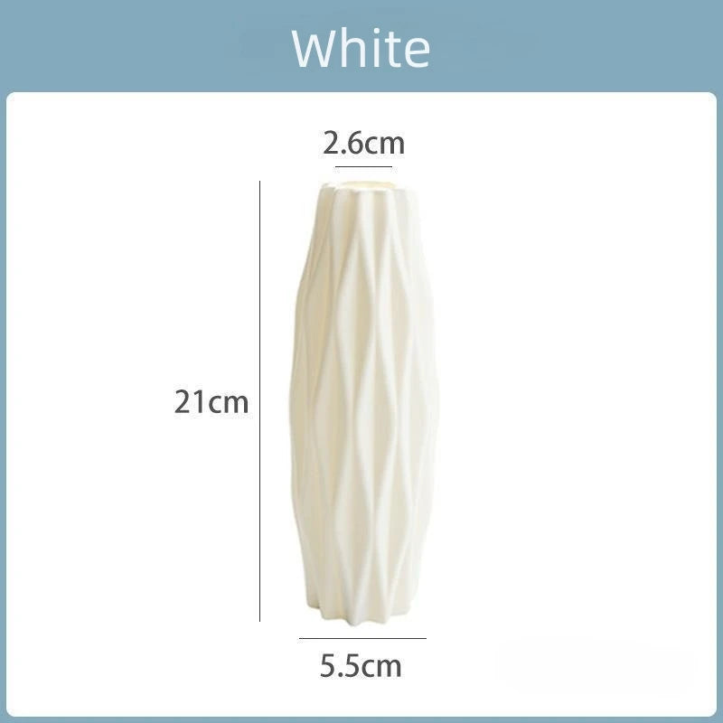 Diamond-Cut Plastic Vase Decor