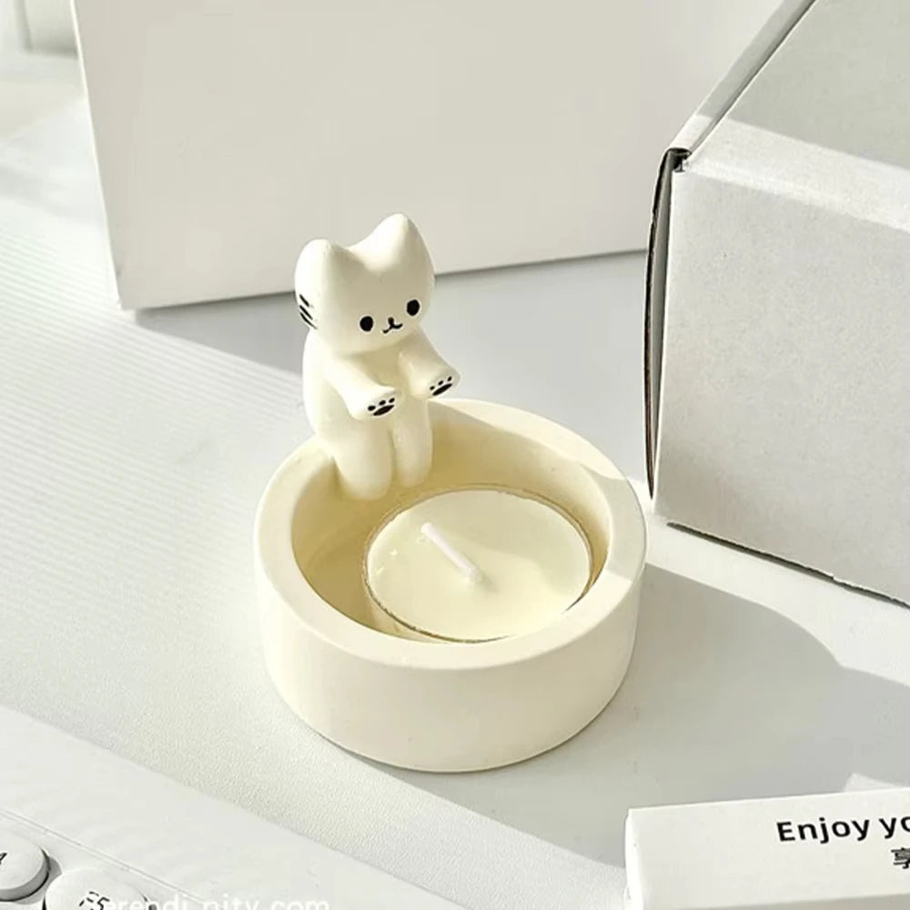 Cute Kitten Candle Holder