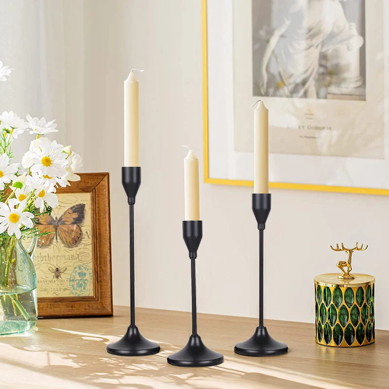 Elegant Metal Candle Holder Set