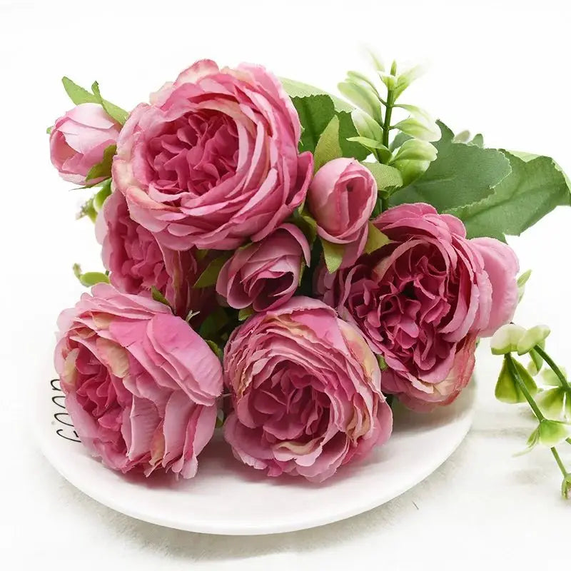 Artificial Peony & Rose Bouquet