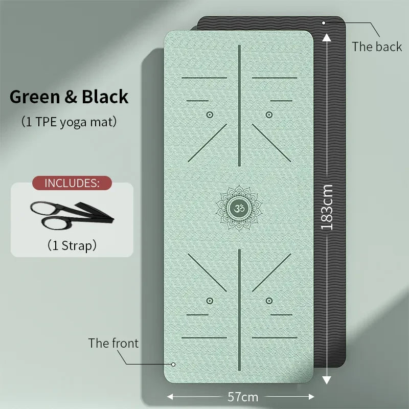 Non-Slip Eco Yoga Mat with Strap