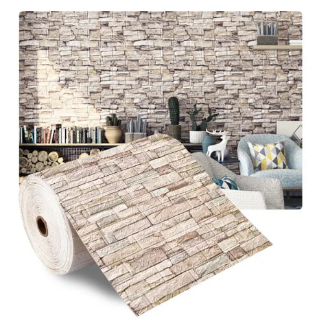 3D Soft Foam Brick Wallpaper