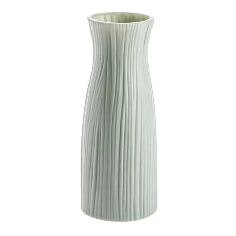 White Plastic Ceramic-Style Vase