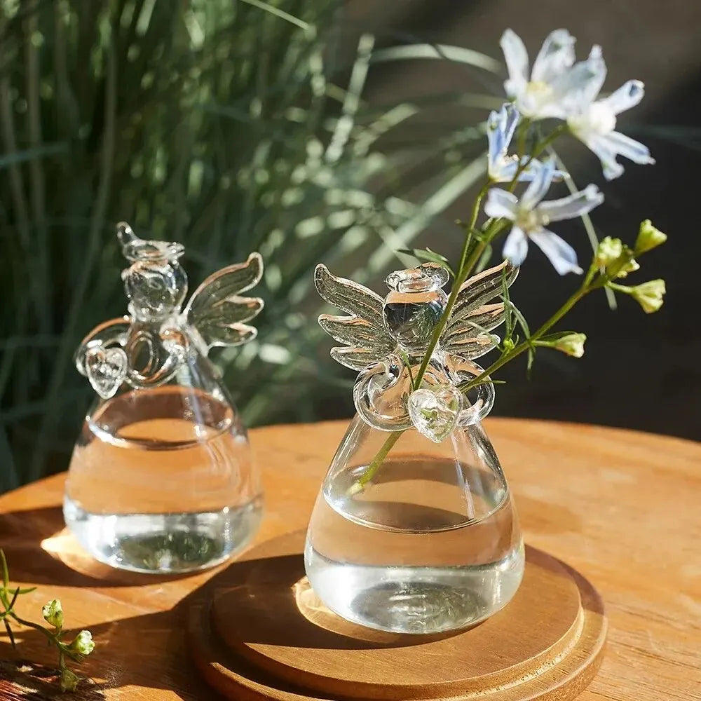 Transparent Angel Glass Vase