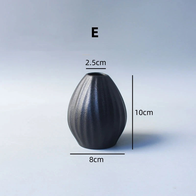 Handcrafted Black Ceramic Vase