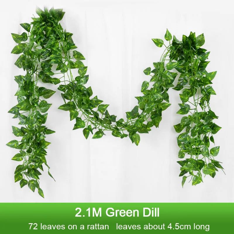 2.1M Artificial Ivy Garland Decor