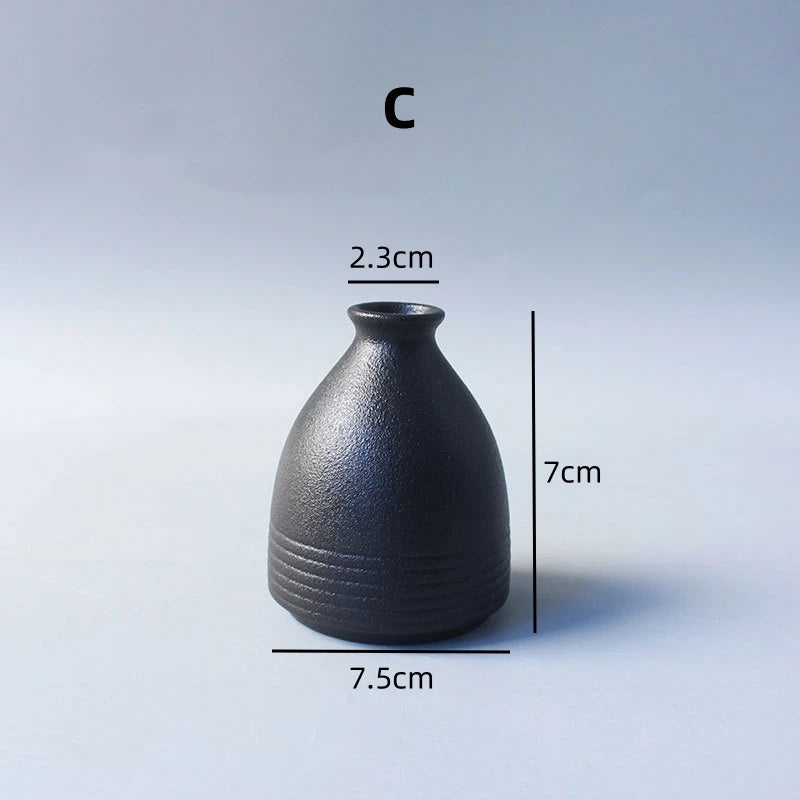 Handcrafted Black Ceramic Vase