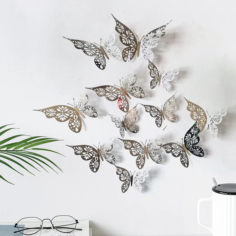 3D Hollow Butterfly Wall Stickers