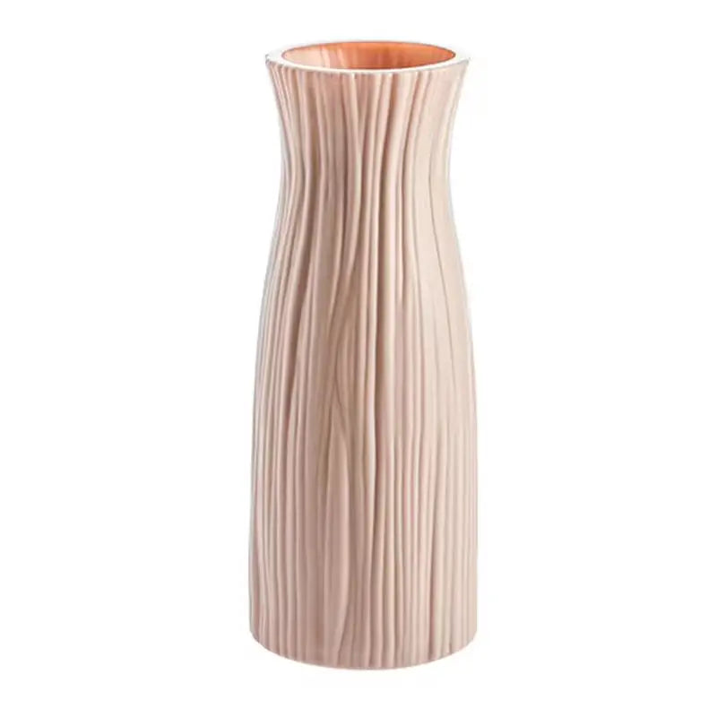 White Plastic Ceramic-Style Vase