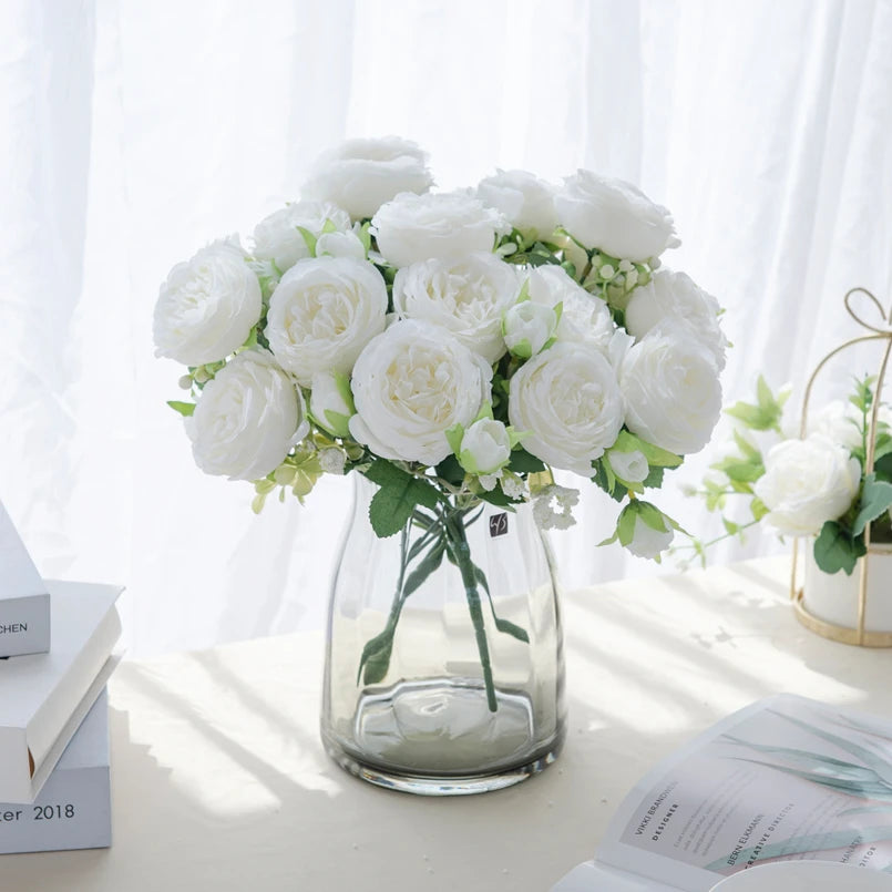 Artificial Peony & Rose Bouquet