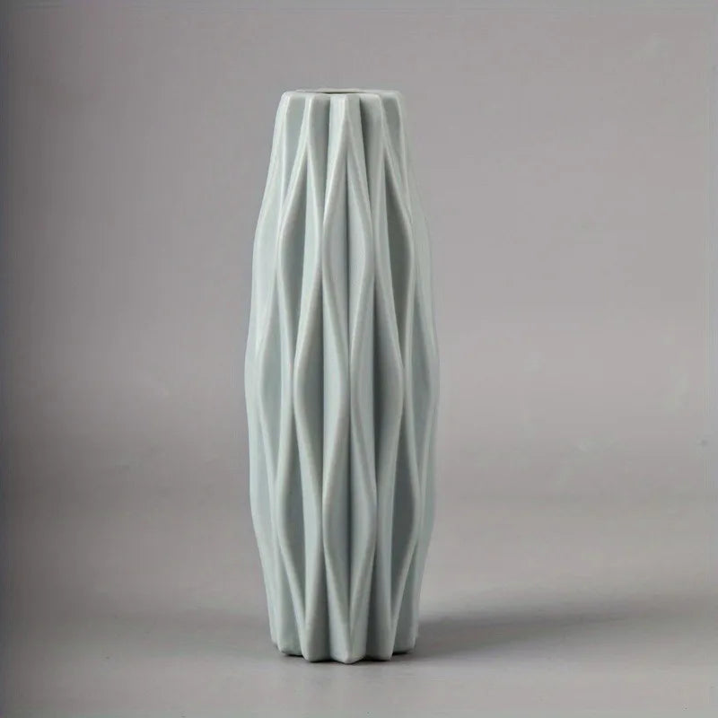 Diamond-Cut Plastic Vase Decor