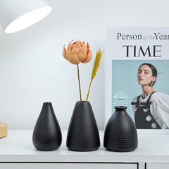 Handcrafted Black Ceramic Vase