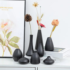 Handcrafted Black Ceramic Vase