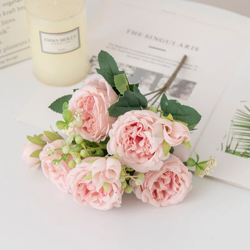 Artificial Peony & Rose Bouquet