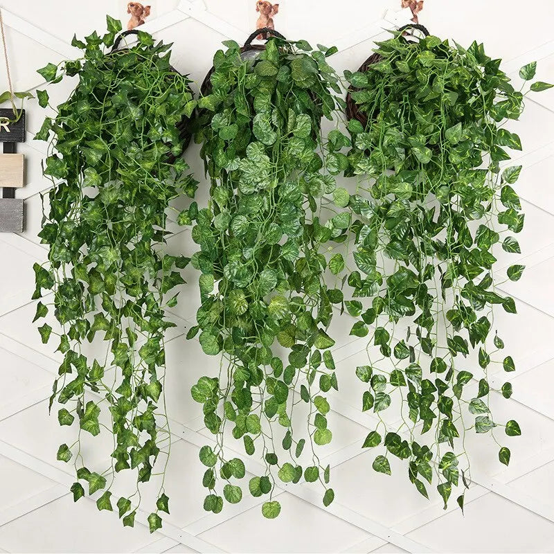 Artificial Hanging Green Plant Decor