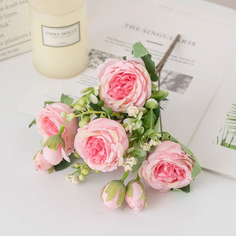 Artificial Peony & Rose Bouquet