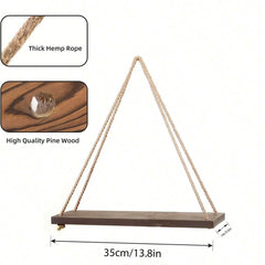 Wooden Hanging Swing Shelf